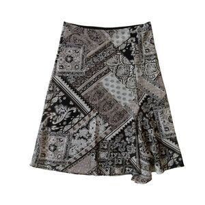 C.L.C Vintage Multicolored Floral Paisley Print A Line Skirt Women's Size 10